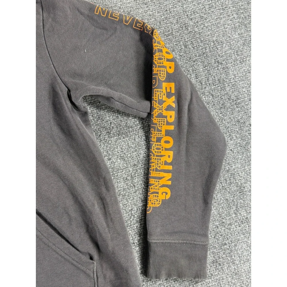 The North Face Teen Boys XL 14/16 Gray Orange‎ Never Stop Exploring Hoodie